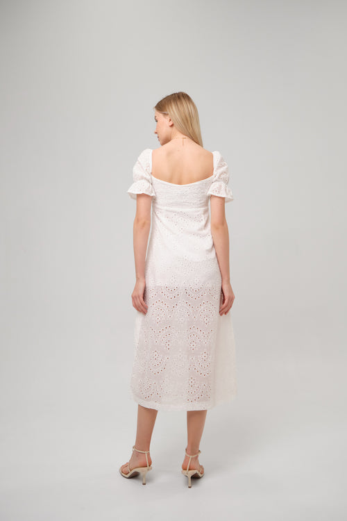 CUTWORK EMBROIDERED DRESS